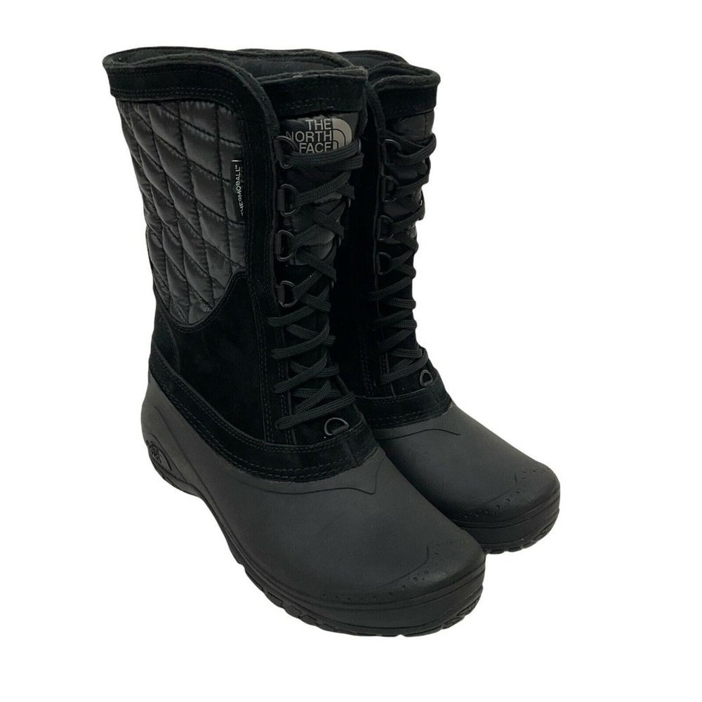 The North Face Womens 7.5 Thermoball Utility Tall Winter Snow Boots Lace up